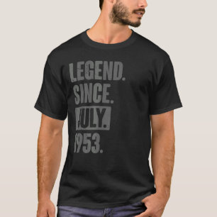 Legende sinds juli 1953 69 jaar oud 69e verjaardag t-shirt