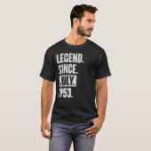 Legende sinds juli 1953 69 jaar oud 69e verjaardag t-shirt (Voorkant volledig)