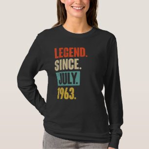 Legende sinds juli 1963 59 jaar oud 59e verjaardag t-shirt
