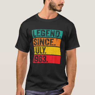 Legende sinds juli 1963 59e verjaardag 59 jaar oud t-shirt