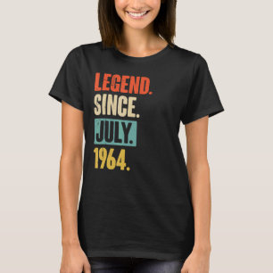 Legende sinds juli 1964 58 jaar oud 58e verjaardag t-shirt