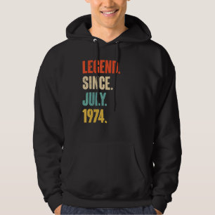 Legende sinds juli 1974 48 jaar oud cadeau 48e geb hoodie