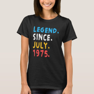 Legende sinds juli 1975 Retro 48 jaar oud 48e BIR T-shirt