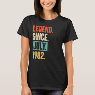 Legende sinds juli 1982 40 jaar oud 40e verjaardag t-shirt