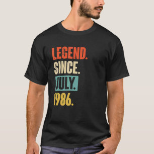 Legende sinds juli 1986 36 jaar oud 36e verjaardag t-shirt