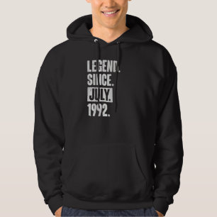 Legende sinds juli 1992 30 jaar oud 30e verjaardag hoodie