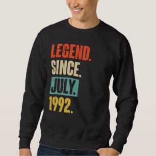 Legende sinds juli 1992 30 jaar oud 30e verjaardag trui