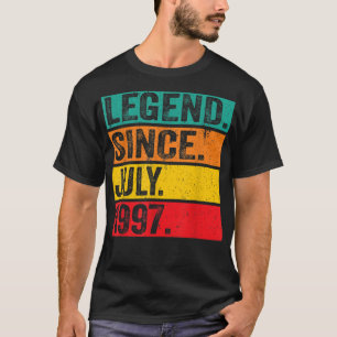 Legende sinds juli 1997 25e verjaardag 25 jaar oud t-shirt