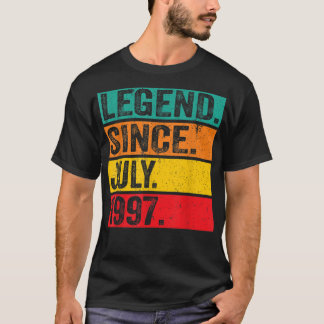 Legende sinds juli 1997 25e verjaardag 25 jaar oud t-shirt