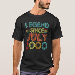 Legende sinds juli 2000 22e verjaardag 22 jaar t-shirt