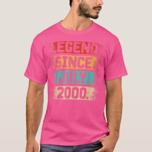 Legende sinds juli 2000 Vintage 22 jaar oud 22 jaa T-shirt