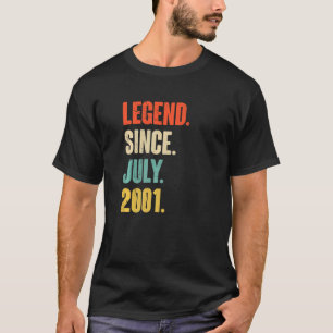 Legende sinds juli 2001 21 jaar oud cadeau 21e geb t-shirt