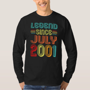 Legende sinds juli 2001 21e verjaardag Vintage 21 T-shirt