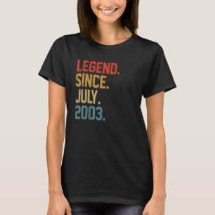 Legende sinds juli 2003 19 jaar oud op 19 septembe t-shirt