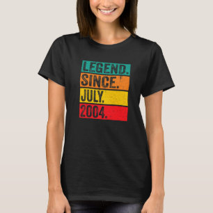 Legende sinds juli 2004 18 jaar oud op 18e verjaar t-shirt