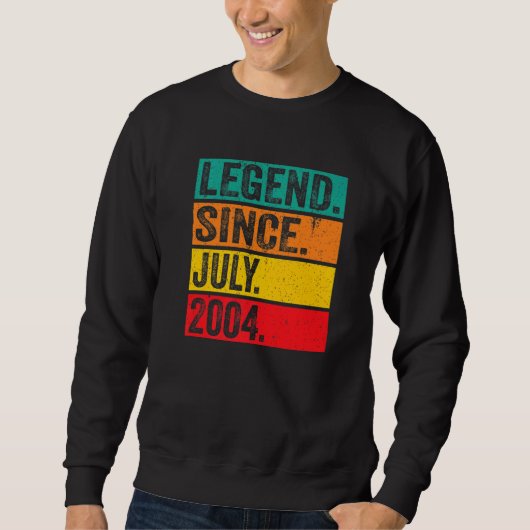 Legende sinds juli 2004 18 jaar oud op 18e verjaar trui (Voorkant)