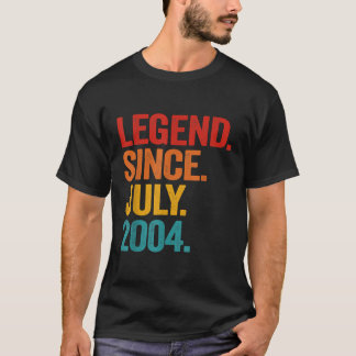 Legende sinds juli 2004 18e verjaardag Gift 18 jaa T-shirt
