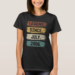 Legende sinds juli 2006 16 jaar oud, 16e verjaarda t-shirt