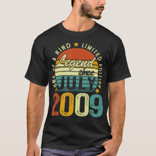 Legende sinds juli 2009 13 jaar oud op 13 septembe t-shirt