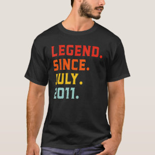 Legende sinds juli 2011 11e verjaardag 11 jaar t-shirt