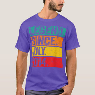Legende sinds juli 2014 8e verjaardag van het Vi T-shirt