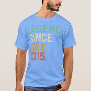 Legende sinds juli 2015 7e verjaardag Gift 7 JAAR T-shirt