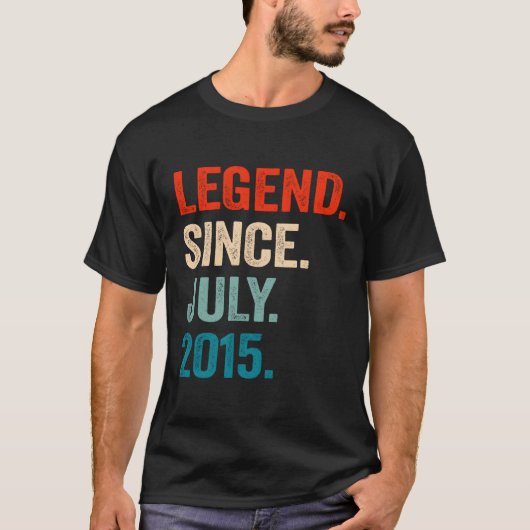 Legende sinds juli 2015 8th 8 t-shirt (Voorkant)