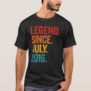 Legende sinds juli 2016 6e verjaardag 6 jaar oud B T-shirt
