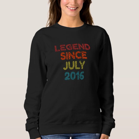 Legende sinds juli 2016 Retro Verjaardag Trui (Voorkant)