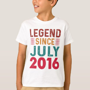 Legende sinds juli 2016  verjaardag t-shirt