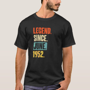 Legende sinds juni 1952 70 jaar oud 70e verjaardag t-shirt