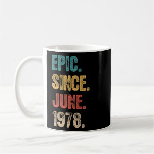 Legende sinds juni 1978 44 jaar oud 44e verjaardag koffiemok