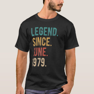 Legende Sinds juni 1979 43 Jaar Oud Bday 43e Geboo T-shirt