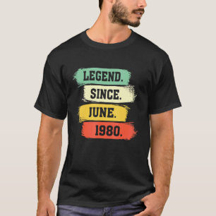 Legende sinds juni 1980 U2013 Happy Birthday T-shirt