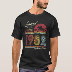 Legende sinds juni 1982 40 jaar oud 40e verjaardag t-shirt