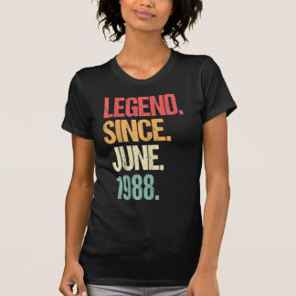legende sinds juni 1988 31e verjaardagsgeschenken t-shirt