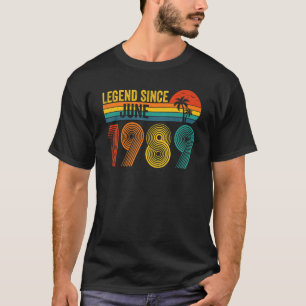 Legende sinds juni 1989 33e verjaardag 33 jaar oud t-shirt