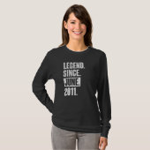 Legende sinds juni 2011 11 jaar oud op de elfde ve t-shirt (Voorkant volledig)