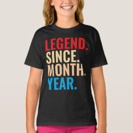 Legende sinds maand jaar aangepaste verjaardag T-S T-shirt