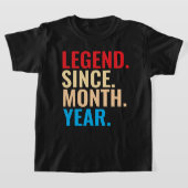 Legende sinds maand jaar aangepaste verjaardag T-S T-shirt (Laagn)