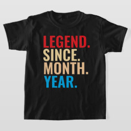 Legende sinds maand jaar aangepaste verjaardag T-S T-shirt