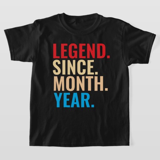 Legende sinds maand jaar aangepaste verjaardag T-S T-shirt (Laagn)