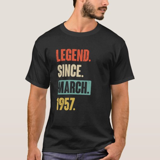 Legende sinds maart 1957: 66e verjaardag t-shirt (Voorkant)
