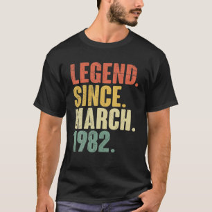 Legende sinds maart 1982 40e verjaardag 40 jaar ou t-shirt
