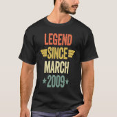 Legende sinds maart 2009 t-shirt (Voorkant)