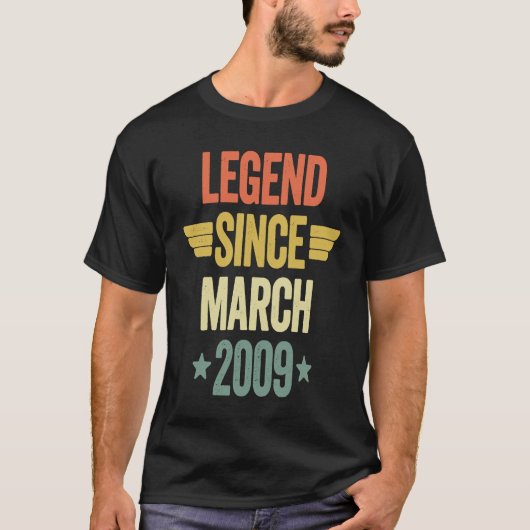 Legende sinds maart 2009 t-shirt (Voorkant)