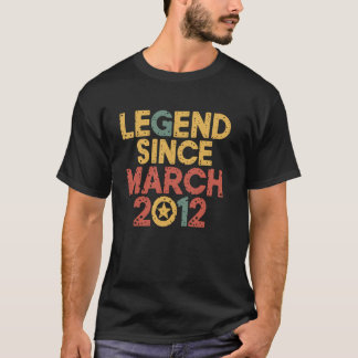Legende sinds maart 2012 13e verjaardag 13 jaar o t-shirt