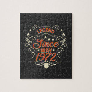 Legende sinds mei 1972. 50e verjaardag gezegden legpuzzel