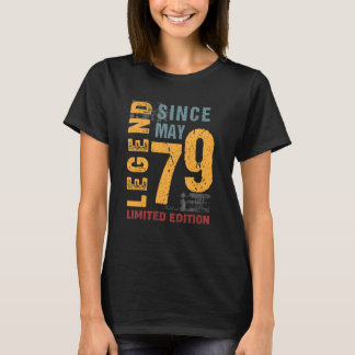 Legende sinds mei 1979 voor 43 jaar oud 43e geboor t-shirt