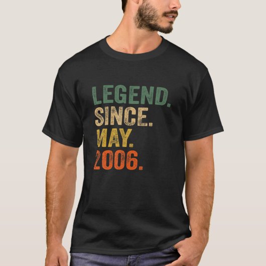 Legende sinds mei 2006 15e verjaardag van 15 jaar t-shirt (Voorkant)